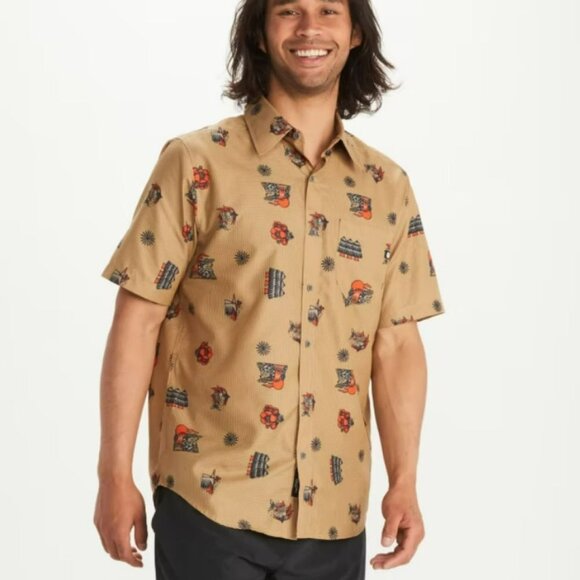 Marmot Other - Marmot Syrocco Short Sleeve Shetland DJ Javier Men's Shirt Size M